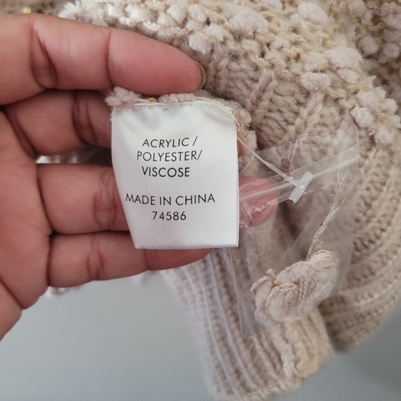 Suzanne Grae knit beige sweater S - Picture 5 of 6